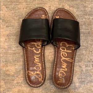 Sam Edelman black slip on sandals
